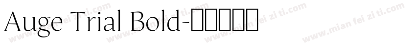Auge Trial Bold字体转换